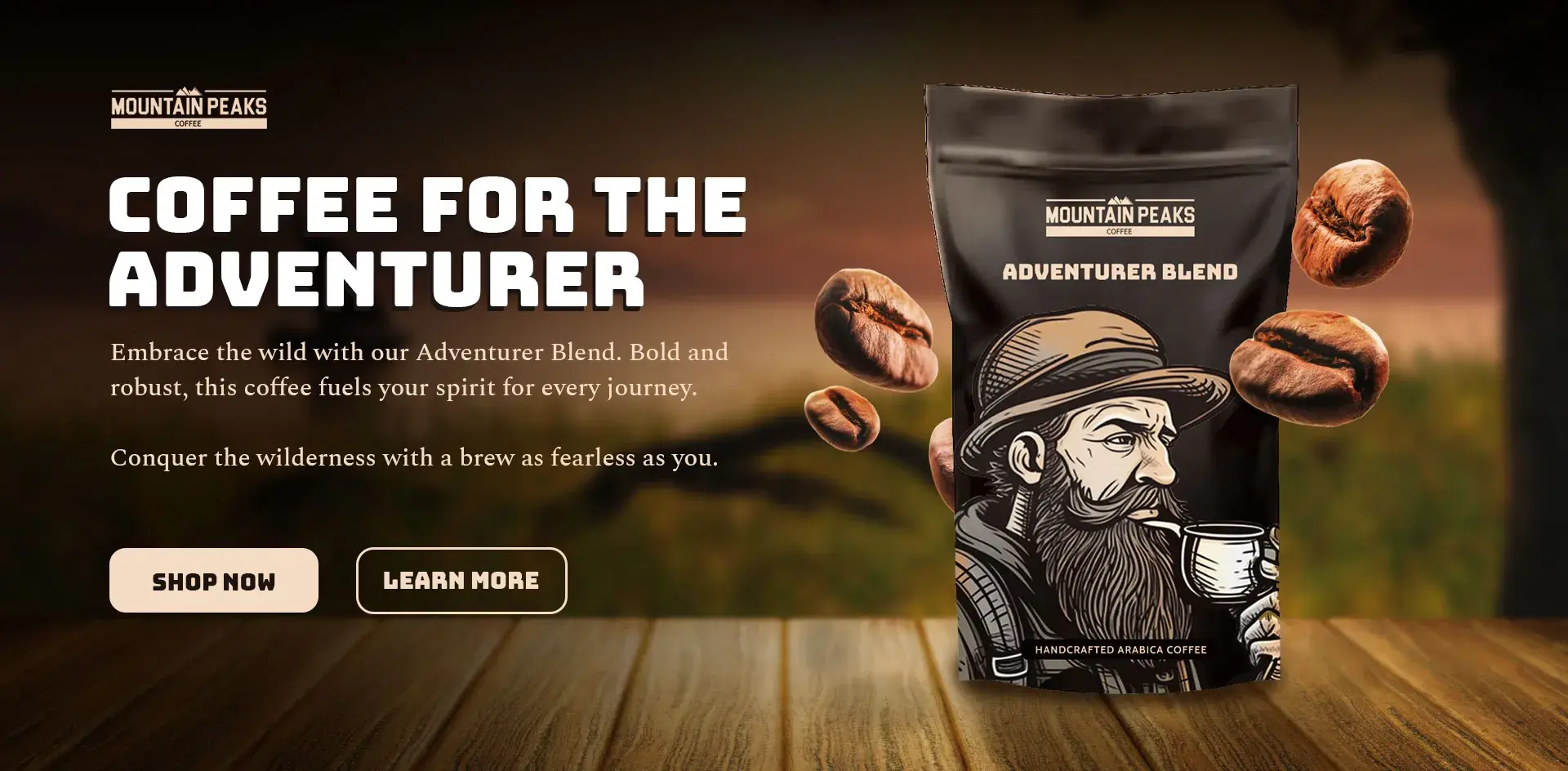 Mountain Peaks Coffee brand design