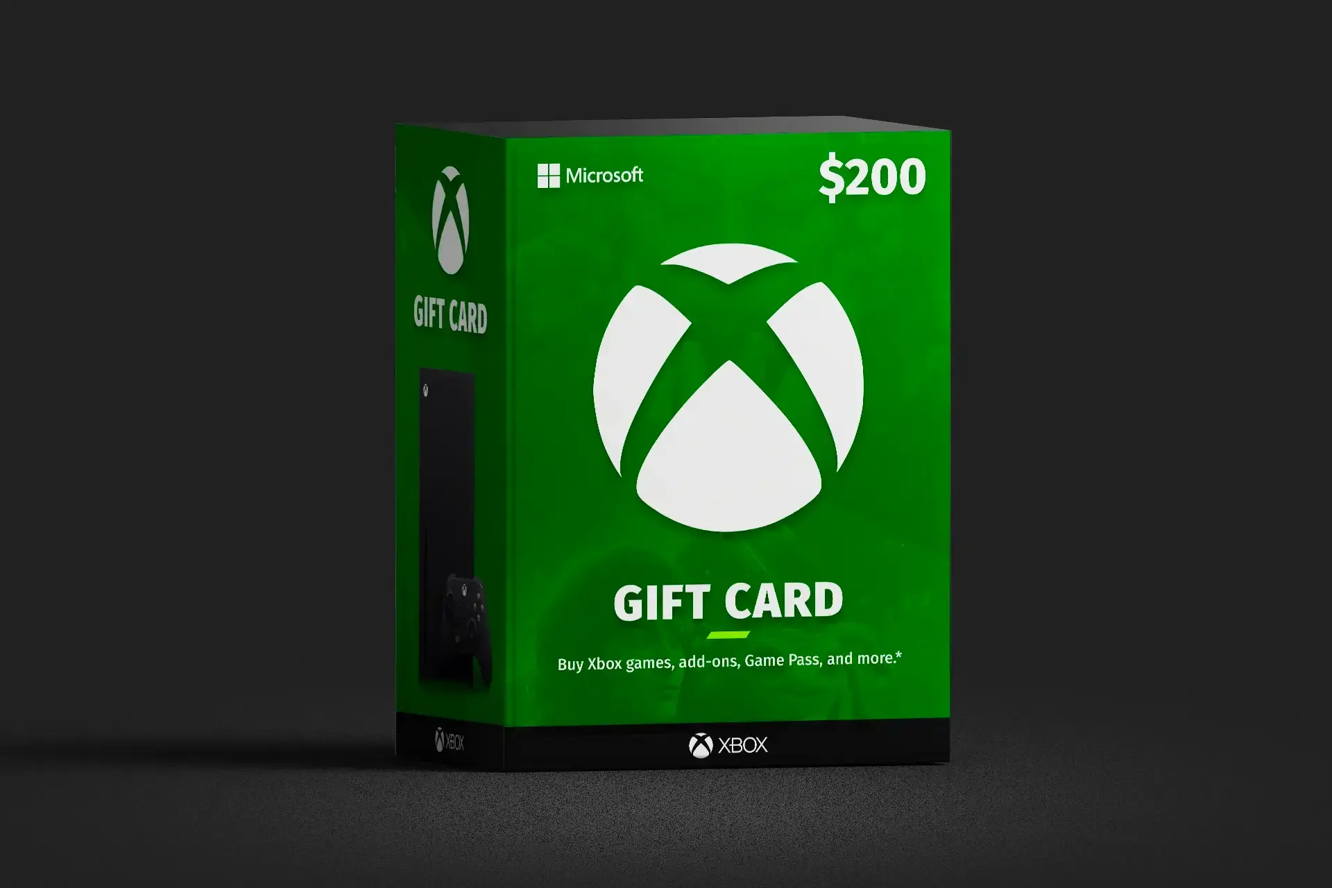 Xbox gift card box design